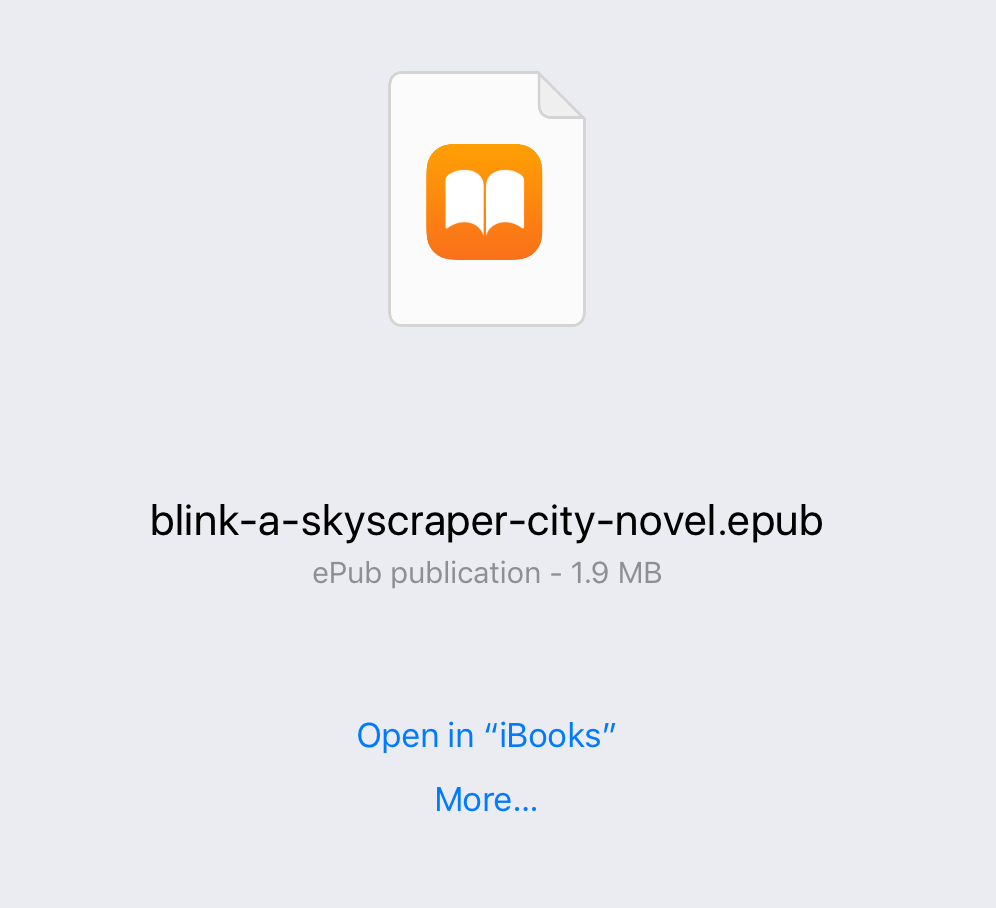 iOS open EPUB